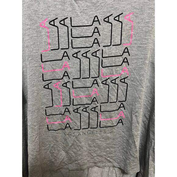 LA original black/pink letter woman crop top beach wear- NWT- One size fits all - Picture 2 of 3